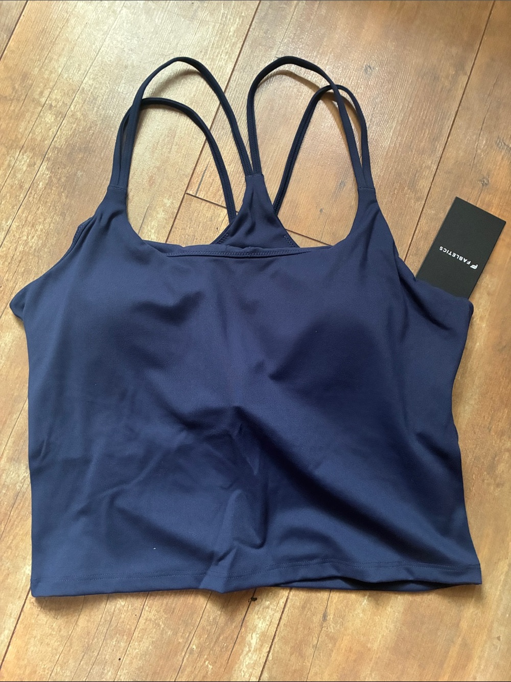Navy Double-Strap Sports Bra